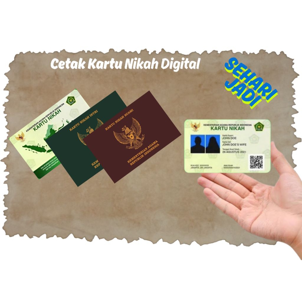Cetak Kartu Wedding Nikah Digital SEHARI JADI