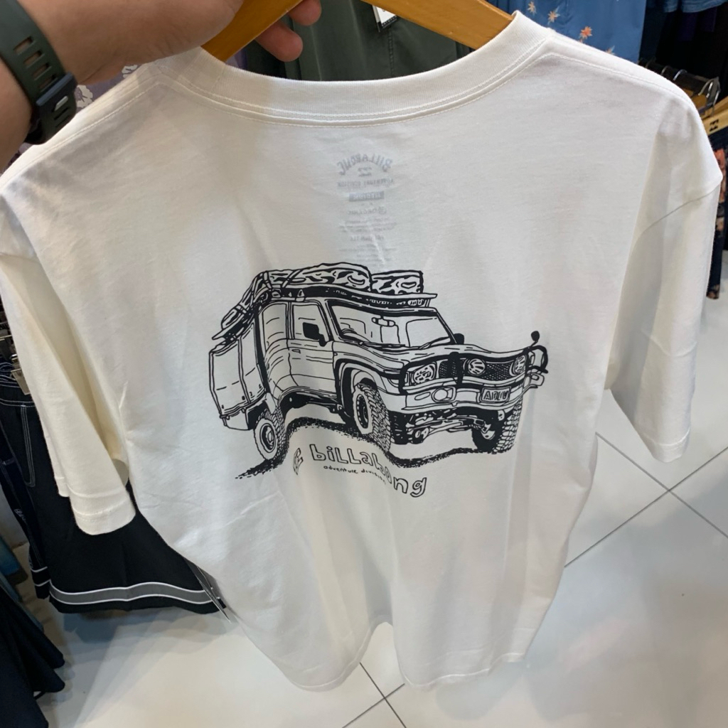 Kaos Pria Billabong Original Make Tracks Adiv Off White New
