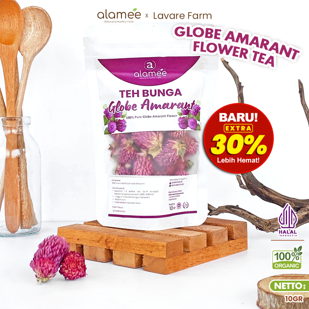 

Teh Bunga Globe Amaranth Tea Herbal Kering Organik Herbal Organic Asli Dried Flower Alami 10 Gr BUMA