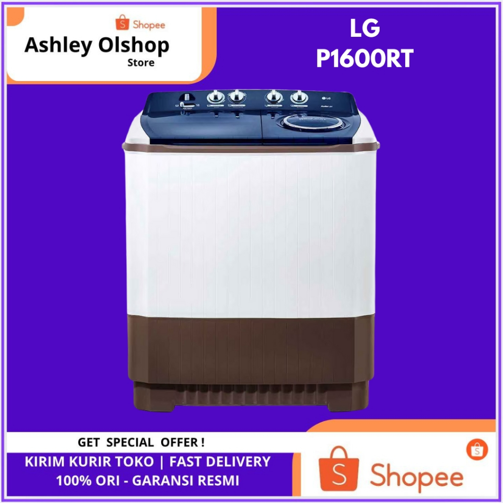 LG P1600RT Mesin Cuci 2 Tabung 16KG LG Twin Tub LG P1600RT 16 KG LG