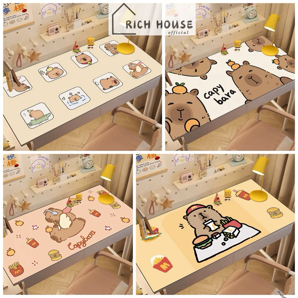 Alas Meja Kerja Capybara Anti Air / Alas Meja Tamu / Taplak Meja Panjang