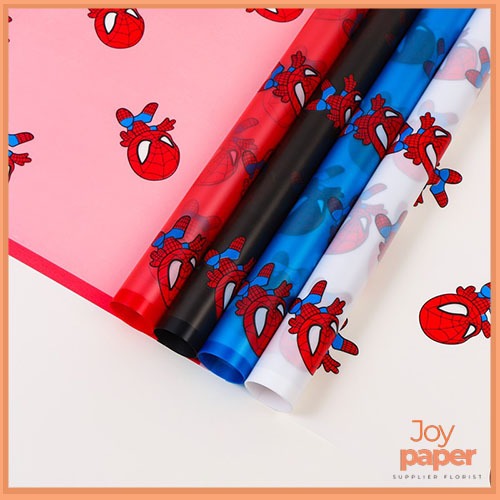 

Kertas buket bunga Transparan motif animasi kartun list color Cellophane KB82