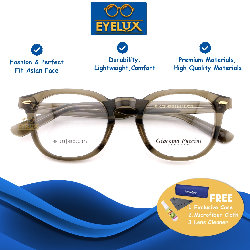 Giacoma Puccini Eyewear / GP NN-123 / 49-22-148 / Frame Kacamata Giacoma Puccini ORIGINAL