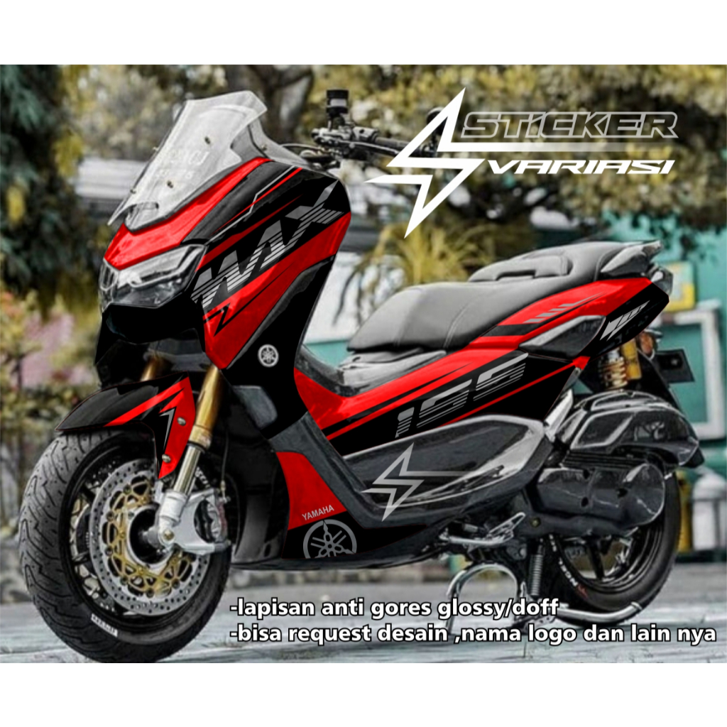DECAL NMAX NEW PROMO NMAX 155 SIMPEL DESAIN BISA REQUES STRIPING FULLBODY SKOTLET MOTOR VARIASI COD