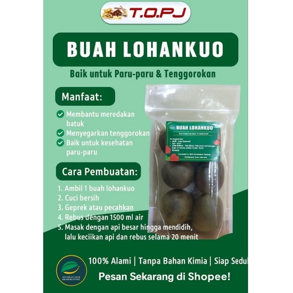 

Buah Lohankuo 6's utk membantu masalah panas dalam