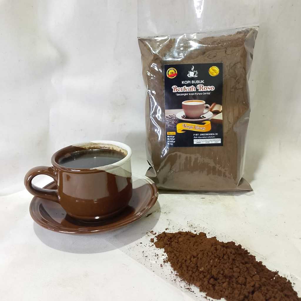 

Kopi Giras 1kg Serbuk Kopi Pilihan Giras Kopi Bubuk Berkah Roso Coffee Powder Kopi Hitam Pilihan