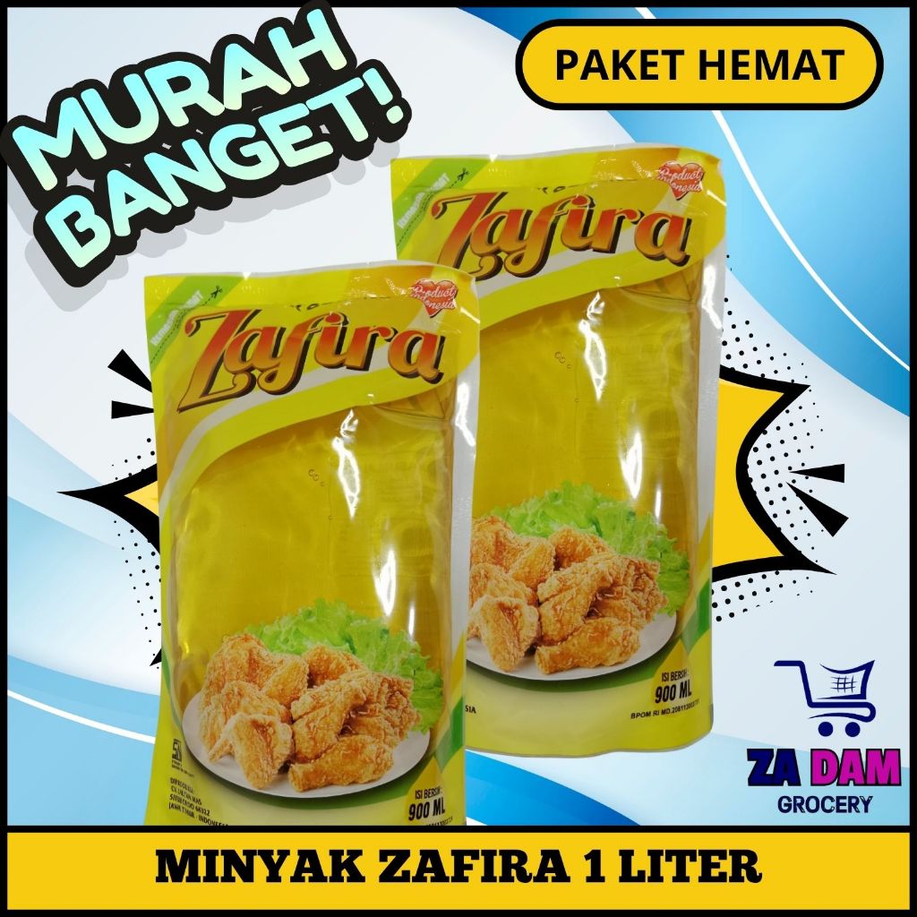 

Zafira Minyak 900 ML/MINYAK MURAH/ MINYAK ZAFIRA/ MINYAK SAYUR/ MINYAK GORENG