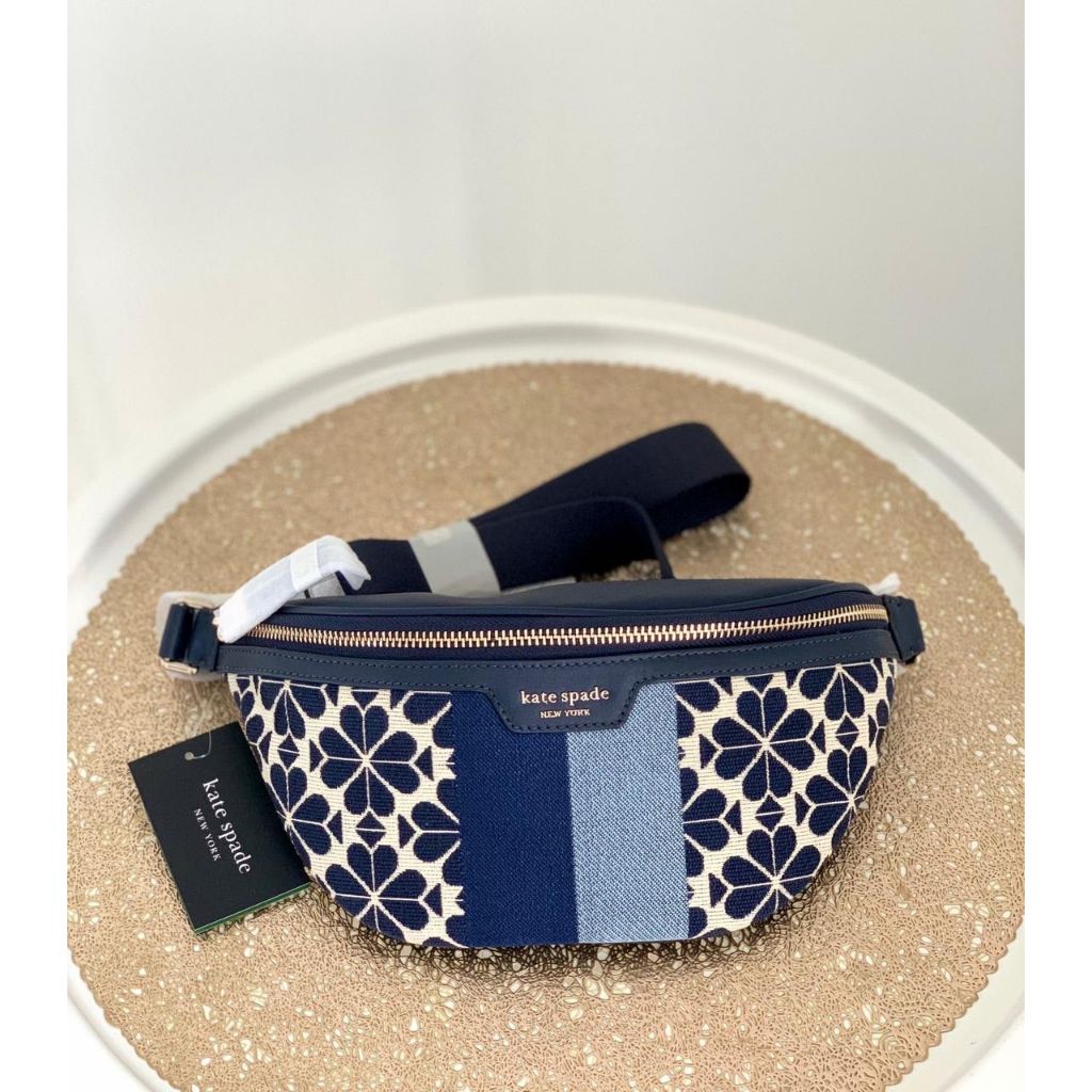TAS BRANDED spade flower waist bag blue multi
