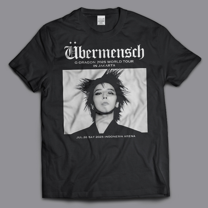 G-DRAGON T-SHIRT | KAOS G-DRAGON WORLD TOUR 2025 IN JAKARTA