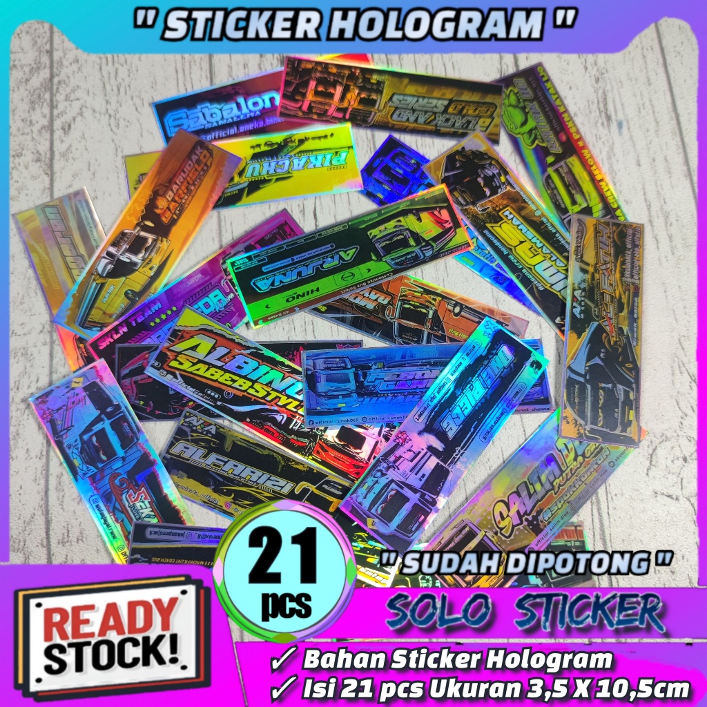 

Sticker Bus Panjang Hologram 21 pcs Sudah Dipotong