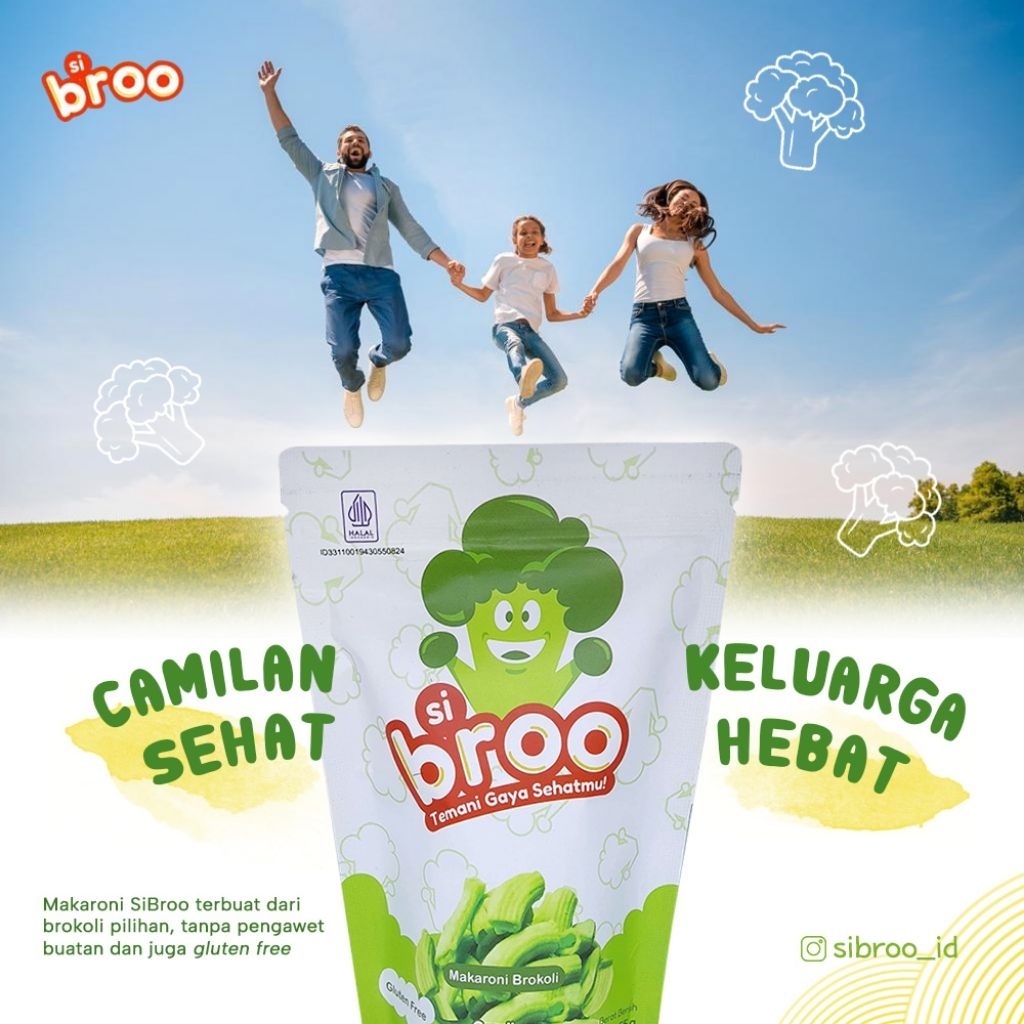 

snack sehat si broo makaroni brokoli gluten free bundling 5pcs olahan brokoli snack anak