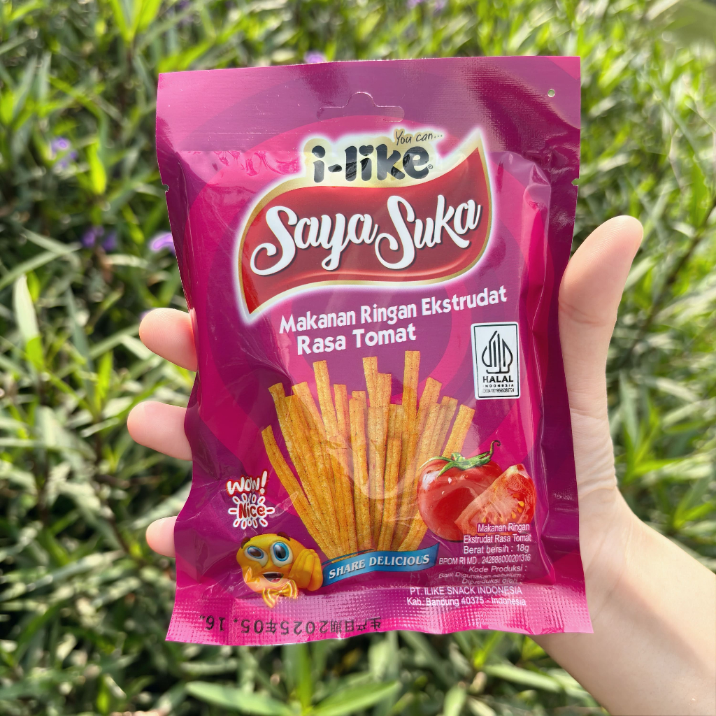 

(20 pcs) Snack Saya Suka/ Cemilan Saya Suka/ Cemilan Halal/ Makanan Ringan/ Snack Pedas/ Snack Tomat/ Snack halal/ Snack Lokal