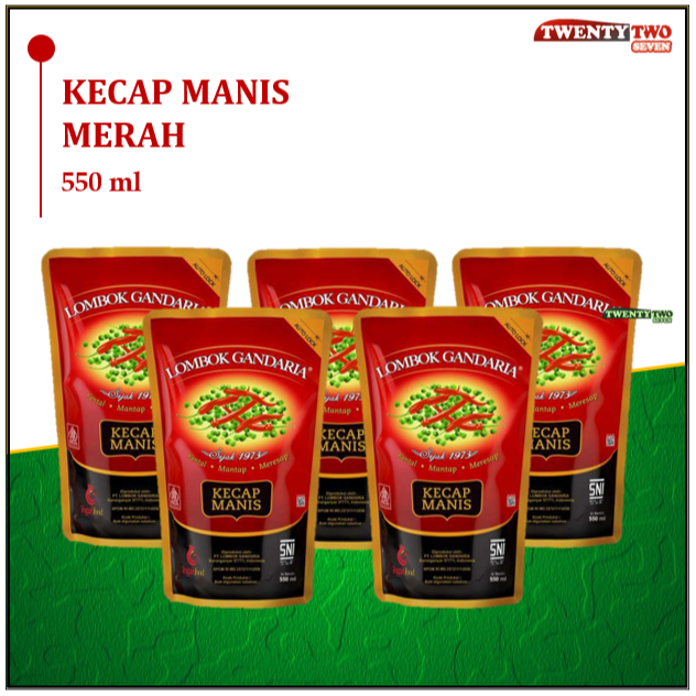 

[doz]|6X Kecap Lombok Gandaria Merah Pouch 550 ml.