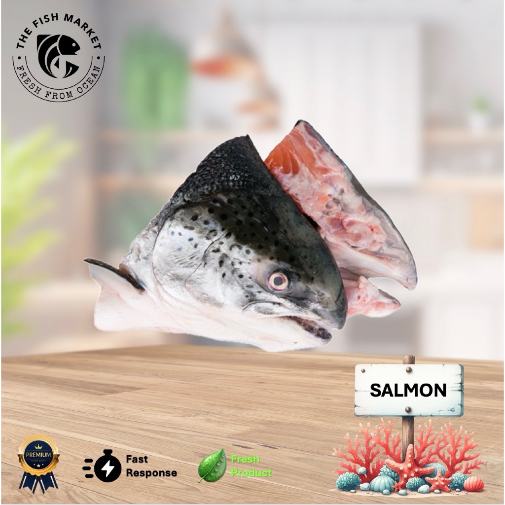 

Salmon Fish Head / Kepala Ikan Salmon Norwegia 200-500g