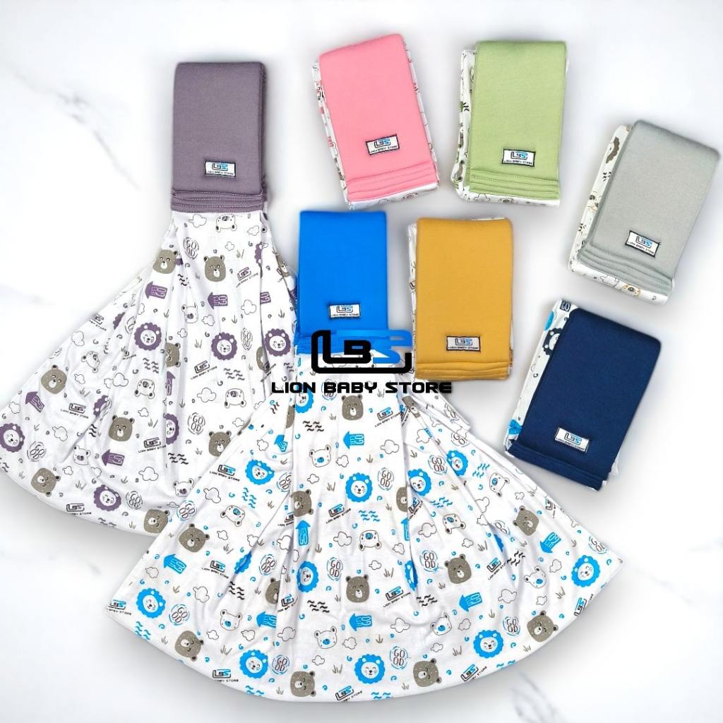Gendongan Bayi Geos Busa Terbaru Motif Kombinasi Samping Baby Premium Anti Pegal Ekonomis Instant