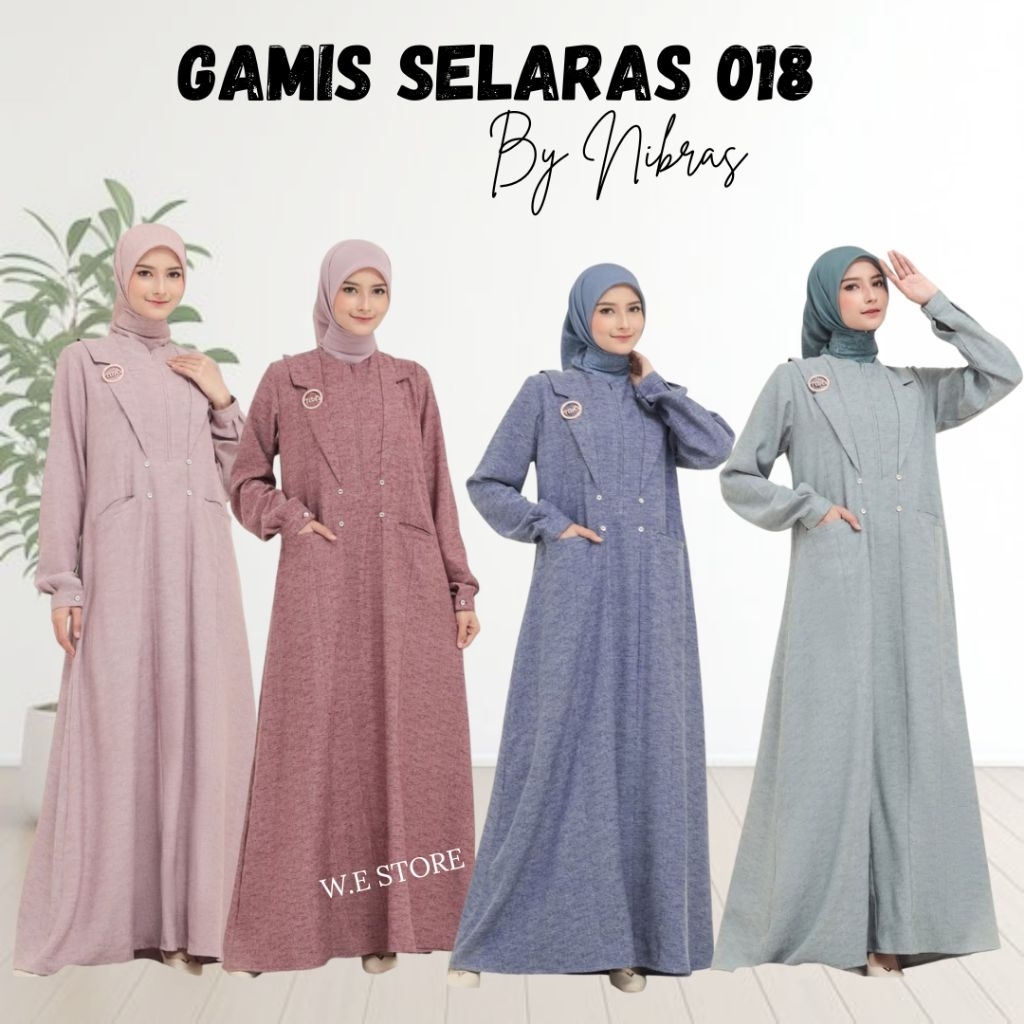 NIBRAS GAMIS SELARAS 018 TERBARU GAMIS WANITA DEWASA NIBRAS
