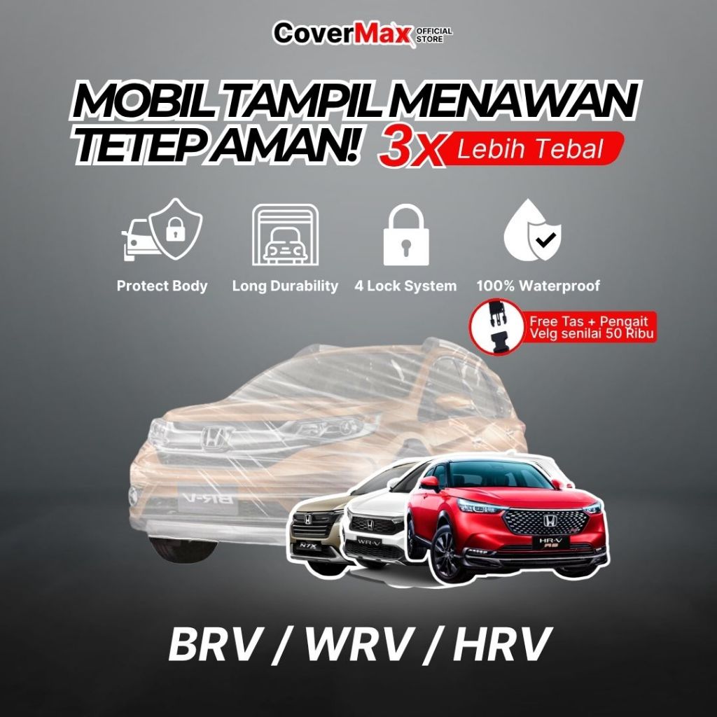 Cover Mobil BRV WRV HRV Sarung Mobil Transparan Tebal Super Premium