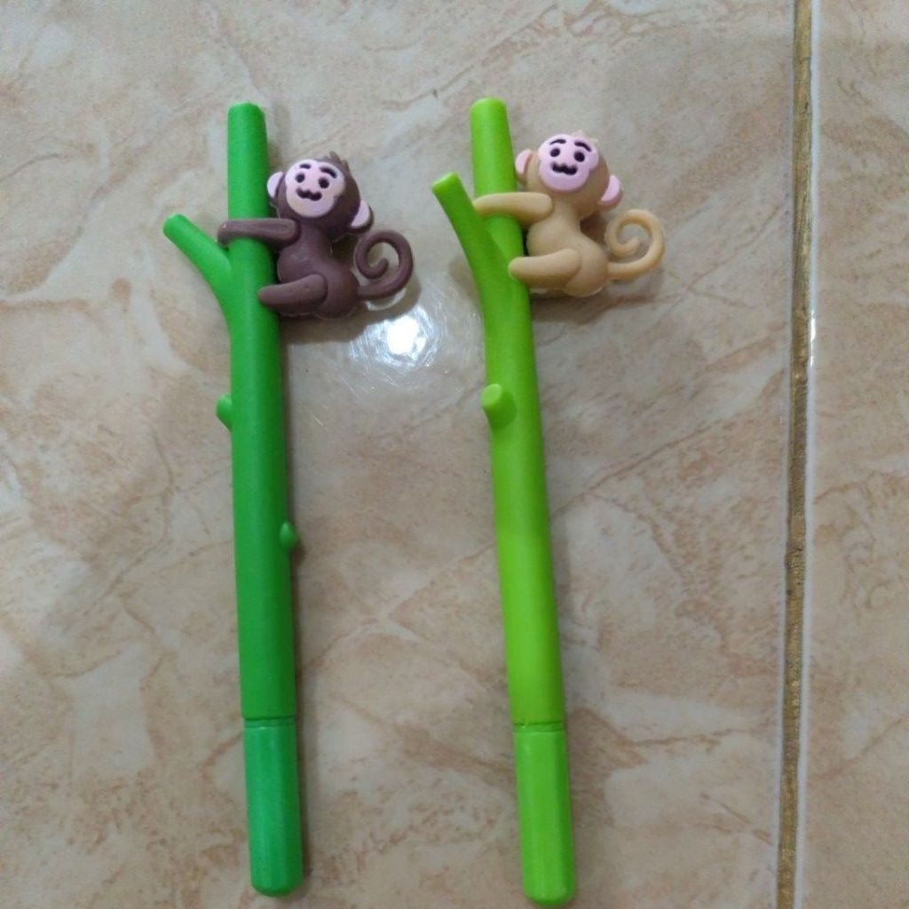 

pulpen gel motif animal monyet