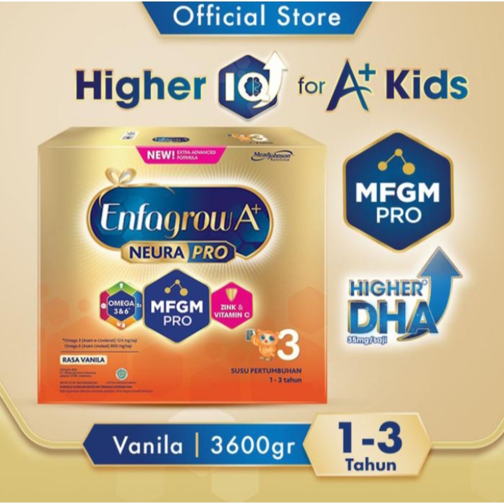 Enfagrow A+3 vanilla 3600g