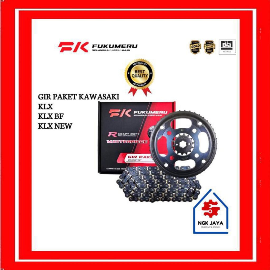 GIR PAKET/DRIVE CHAIN KLX KLX BF KLX NEW FUKUMERU