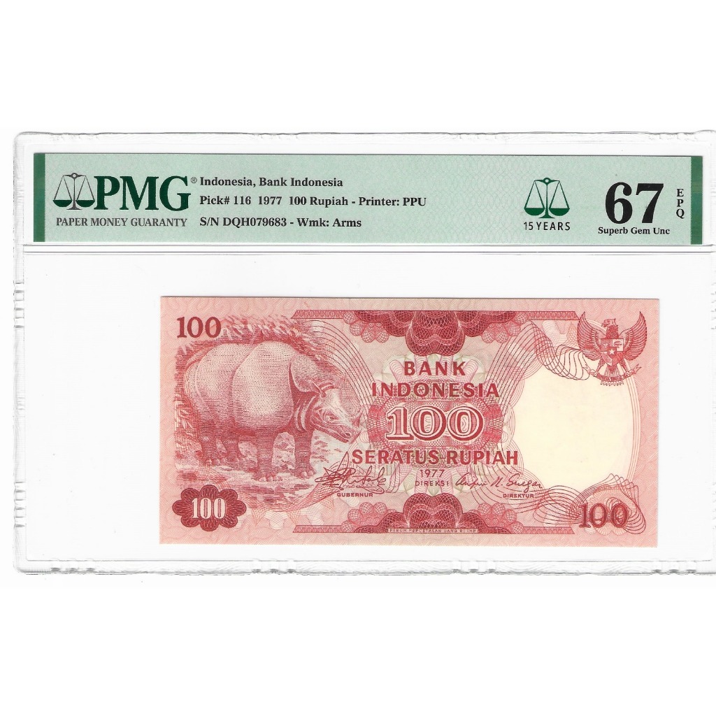 Uang Kuno 100 RUPIAH BADAK 1977