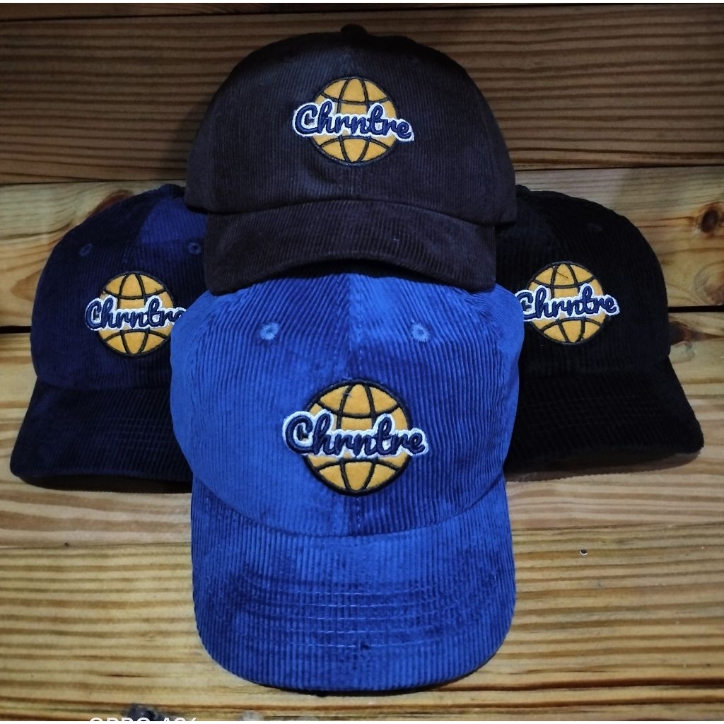 Topi Rope Hat Corduroy 6panel  Visor Pendek Bordir Premium Pria Wanita COD
