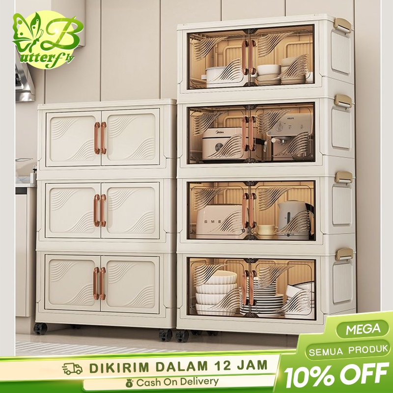 【Ready】Lemari Lipat Plastik Susun / Wardrobe Storage / Lemari Plastik Baju / Lemari Pakaian Ekstra b