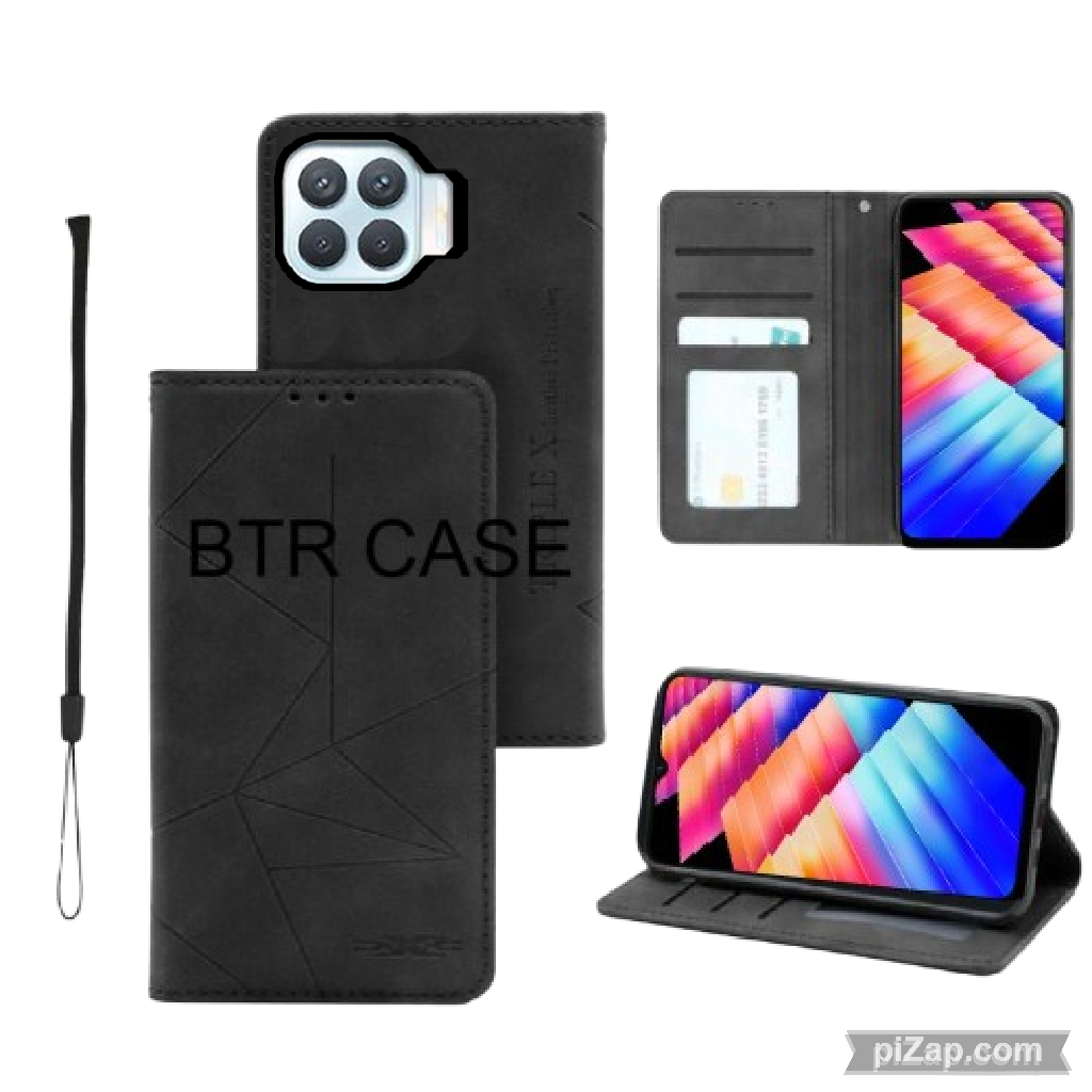 CASE HP OPPO RENO 4F CASING DOMPET KULIT FLIP COVER LEATHER SARUNG HP MOTIF