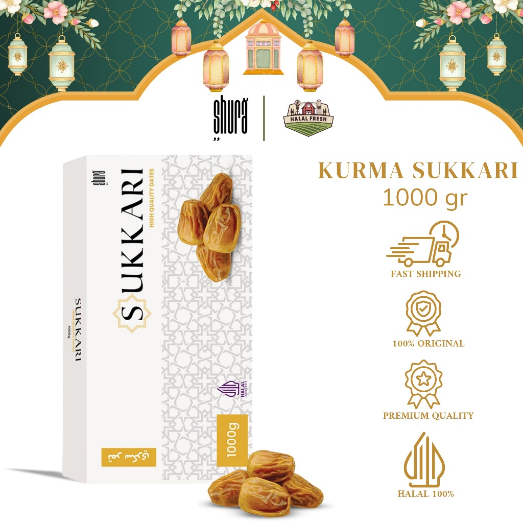 

Shura Kurma Sukkari Box 1kg Premium Original High Quality