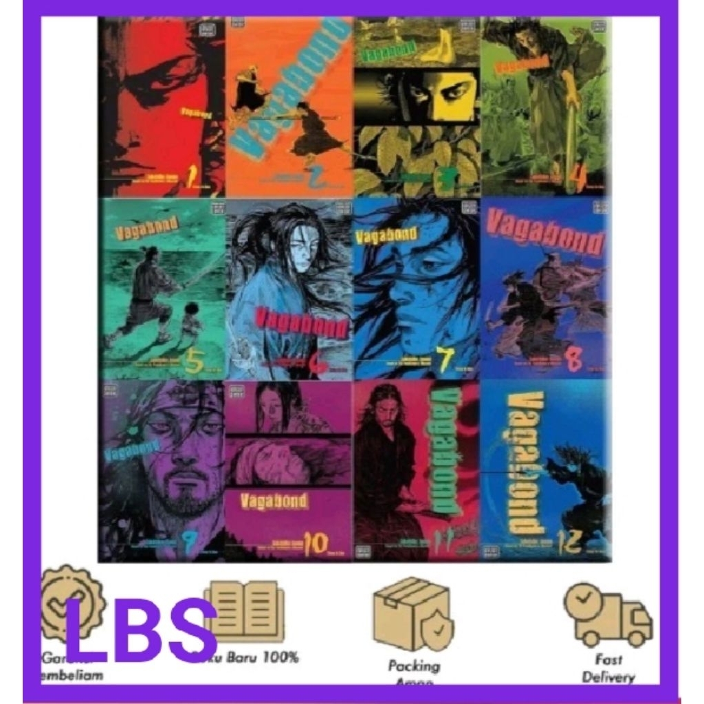 komik vagabond ( VIZBIG EDITION) complete collection manga set (  vol1-12 ) by Takeiko Inoue