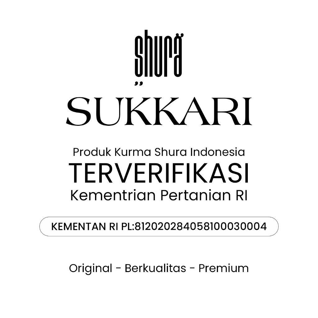 

Shura Kurma Sukari Dates Sukkari Raja Ember 700gr Lembut Manis Legit Premium