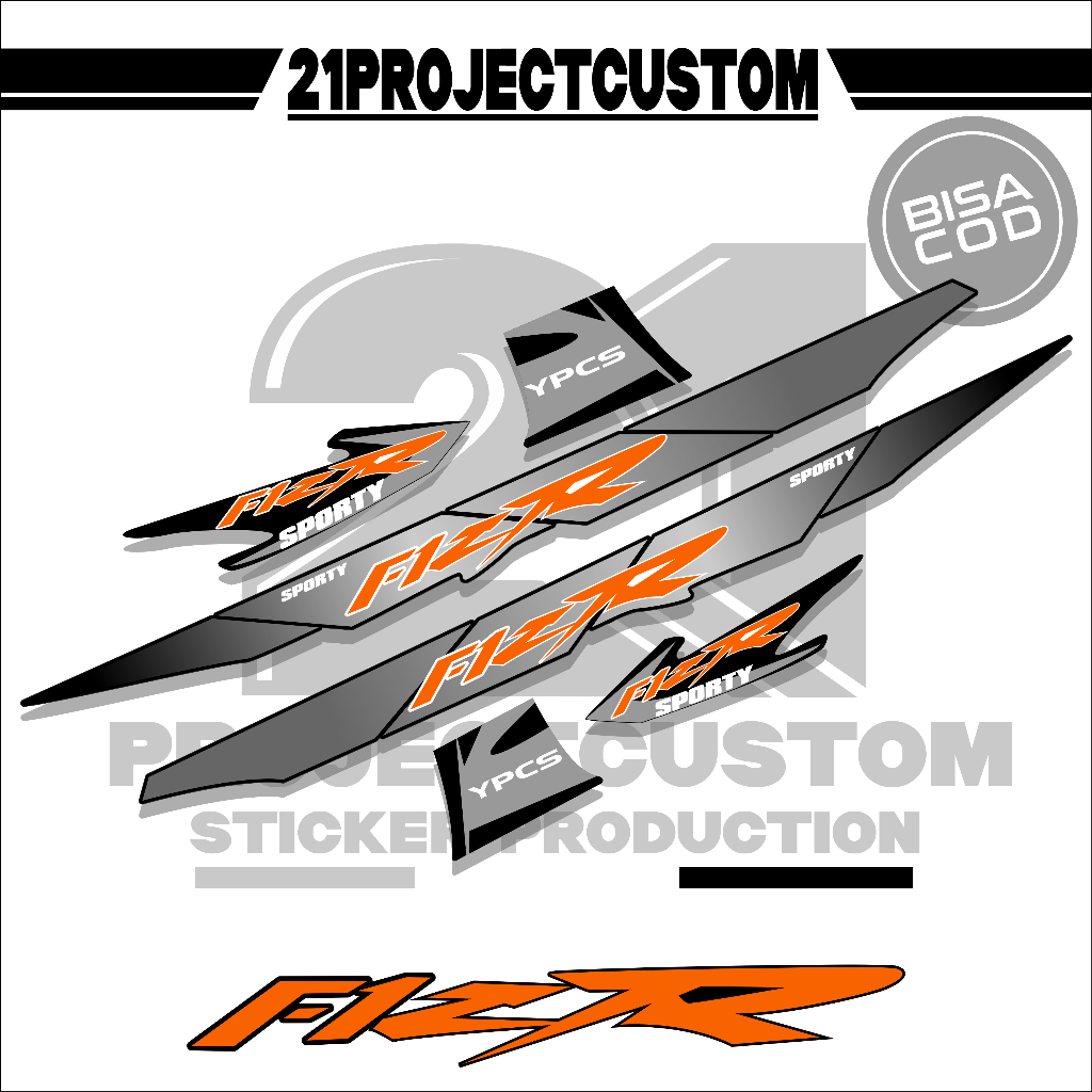 15 STICKER STRIPING MOTOR FIZ R VARIASI DESAIN MALAYSIA STYLE