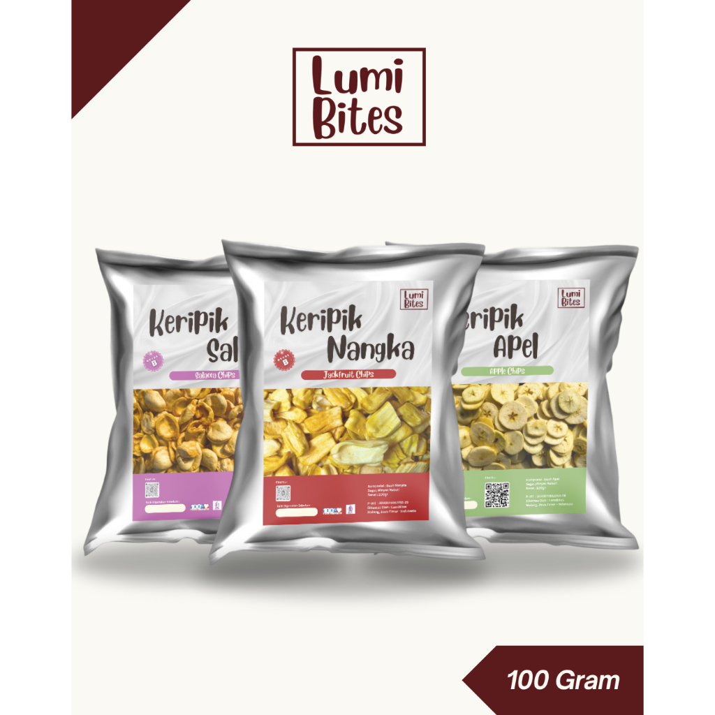 

KERIPIK BUAH APEL NANGKA SALAK 100GR | LUMIBITES