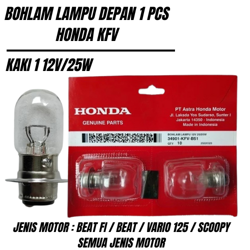 BOHLAM LAMPU DEPAN BEAT FI HONDA KFV