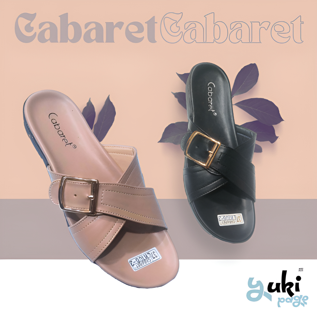 Sandal Slip On / Selop Flat Wanita Cabaret LH106-2