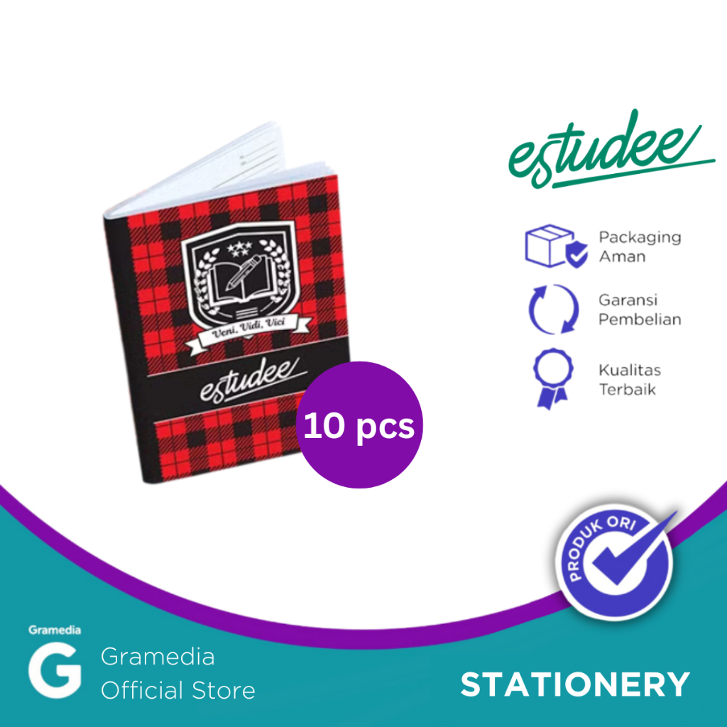 

Gramedia Kupang - Estudee I B5 Tartan Merah Isi 10