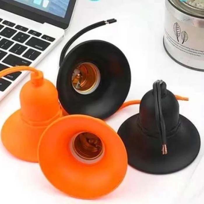 Fitting Lampu Karet Outdoor Waterproof Anti Air Fitting Lampu Gantung Taman Outdoor