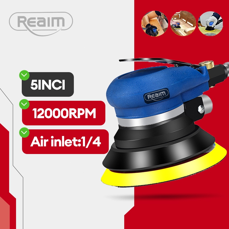 Reaim Mesin Poles 5 Inch Sander Air Sander Orbit Air Sander Mesin Sander Air Sander Pemumatic
