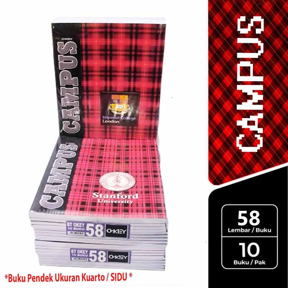 

OKEY Buku Tulis Kecil 58 Lembar CAMPUS Isi 10 Buku / Buku Tulis X-Book Kwarto / Buku Sekolah Bergaris Kwarto 58 Okey Campus 1 Pack Buku Tulis CAMPUS Pendek 38 Lembar Isi 10 Pcs Buku Tulis Kuarto OKEY / Buku Campus Kiky Isi 32 Lembar