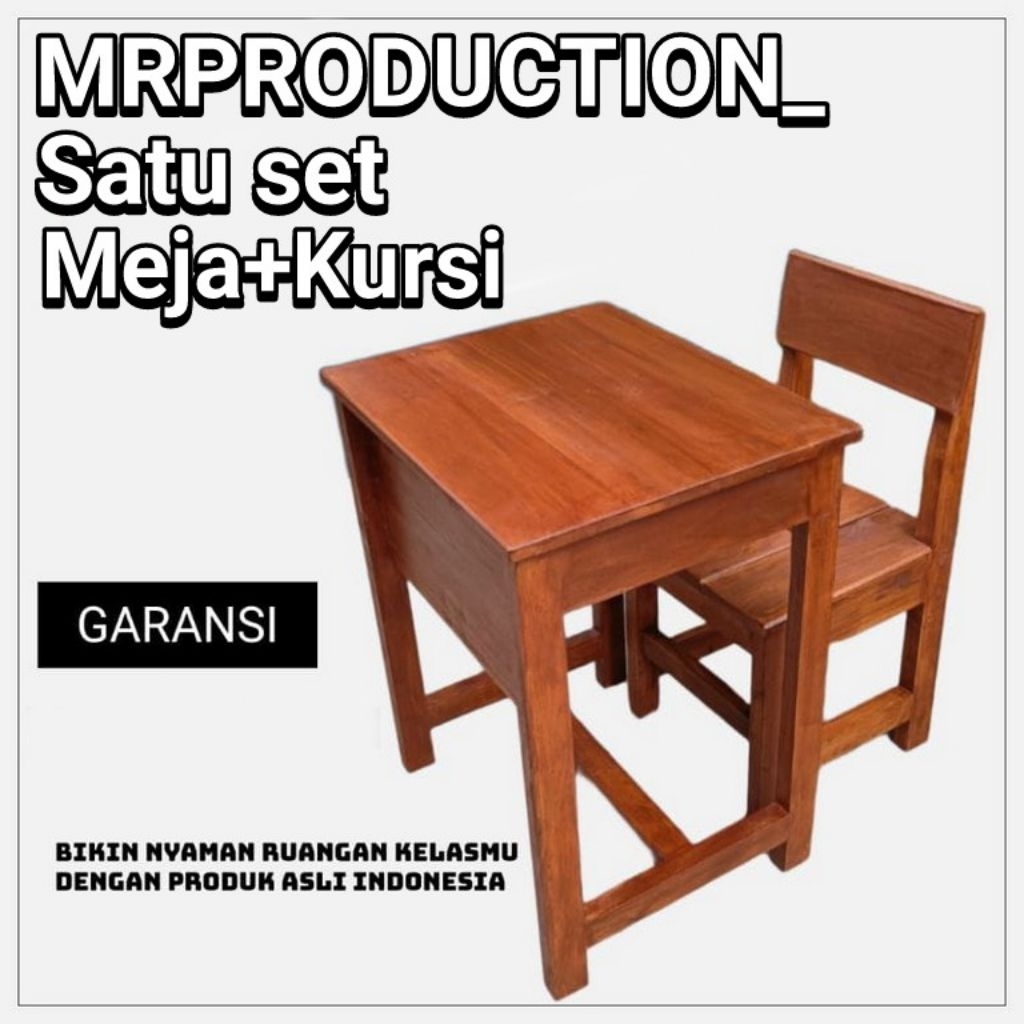 Meja Sekolah Kursi Sekolah Meja Kayu Meja Siswa TK SD SMP SMA Kokoh Bergaransi