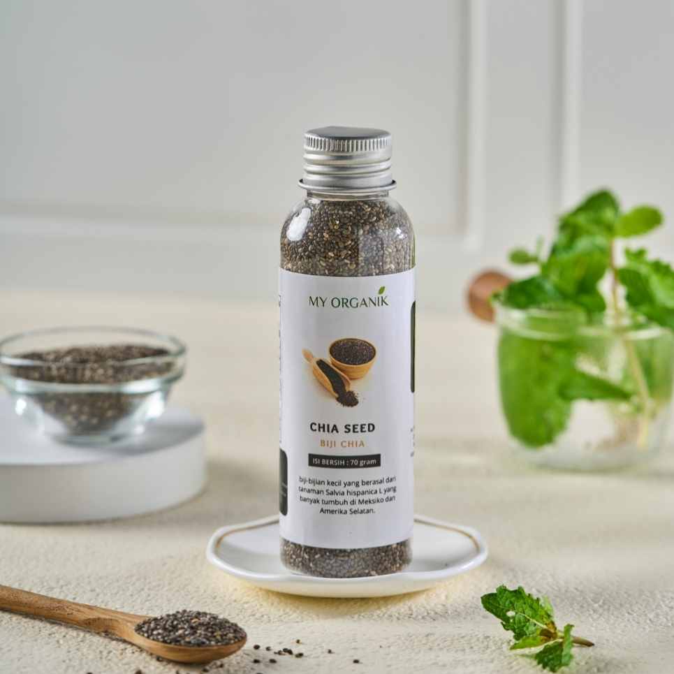 

My Organik Chia Seeds Premium Quality Original 100% Murni non GMO Biji Chiaseed Hitam Organik