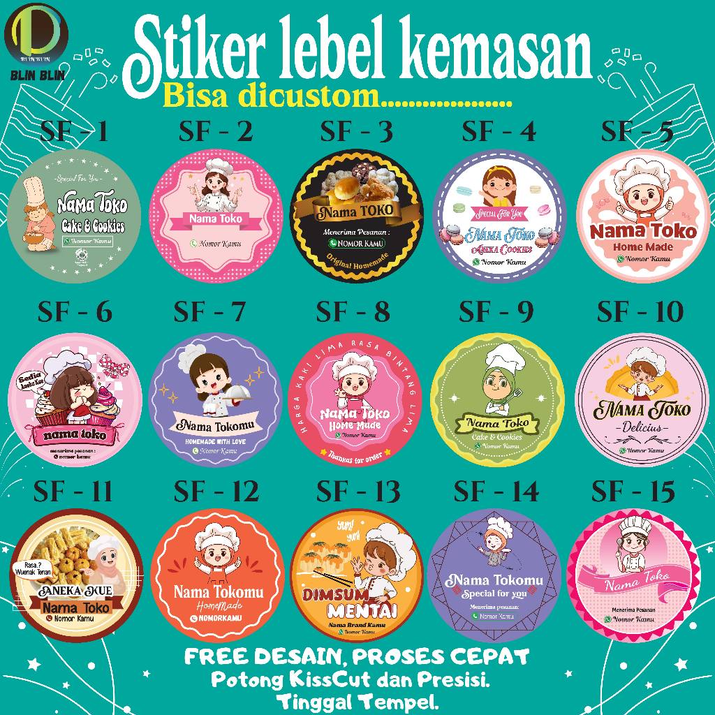 

Sticker Lebel Kemasan, Stiker Custom, Stiker Cutting Tinggal Tempel, Gratis Desain, Proses cepat