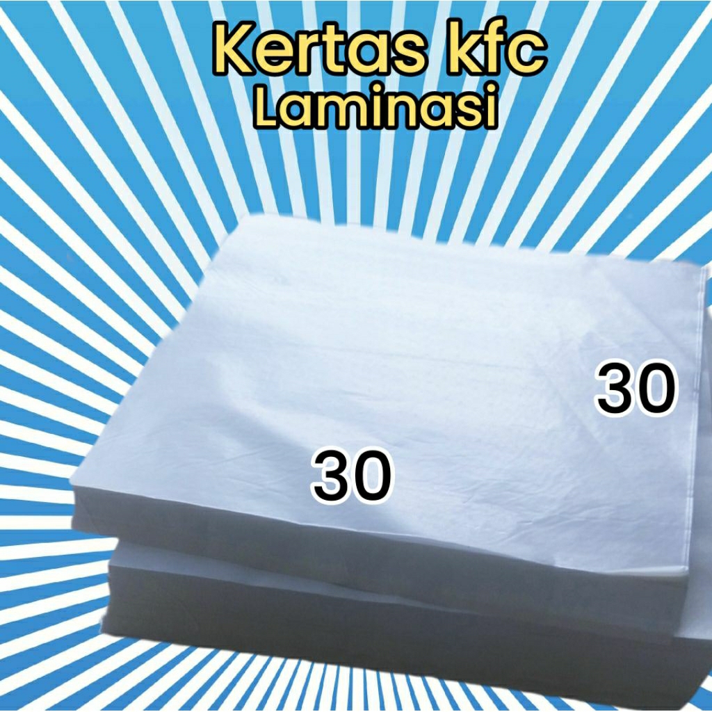 30x30 kertas nasi kertas kfc kertas anti lengket kertas food grade