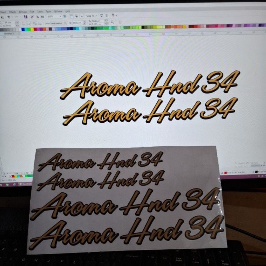 

Sticker nama custom 30cm x 5cm