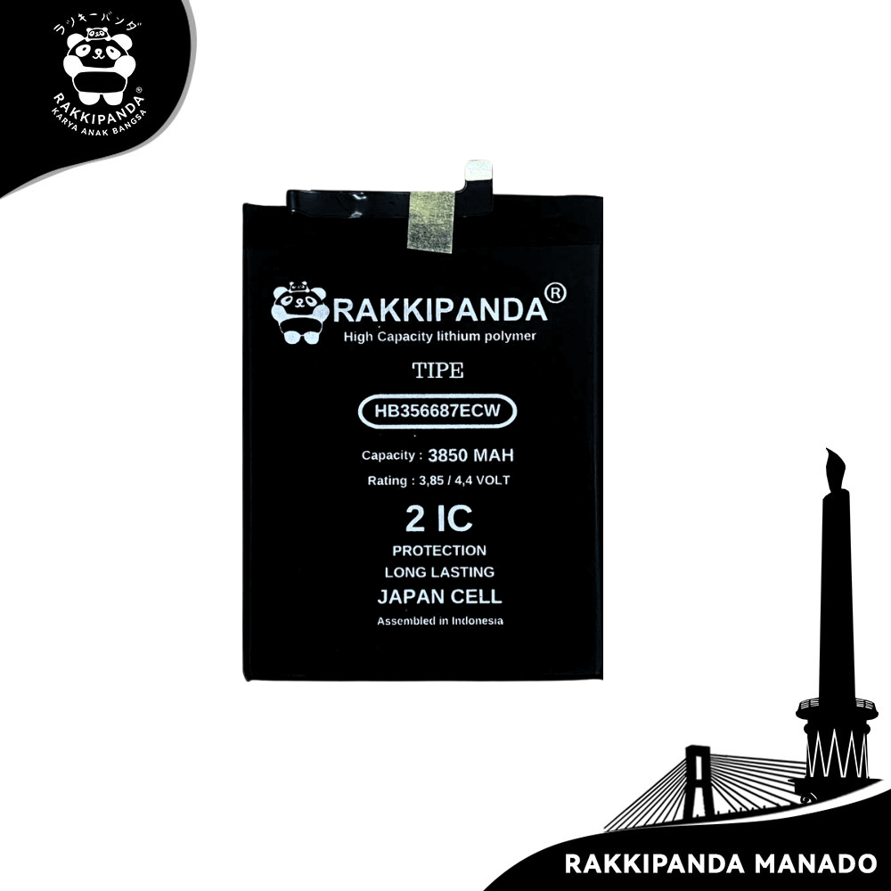 RakkiPanda Baterai HP HB356687ECW Nova Plus/Nova 2 Plus/Nova 2I/Nova 3I/Honor 7X/Mate 10 Lite/G10/P3