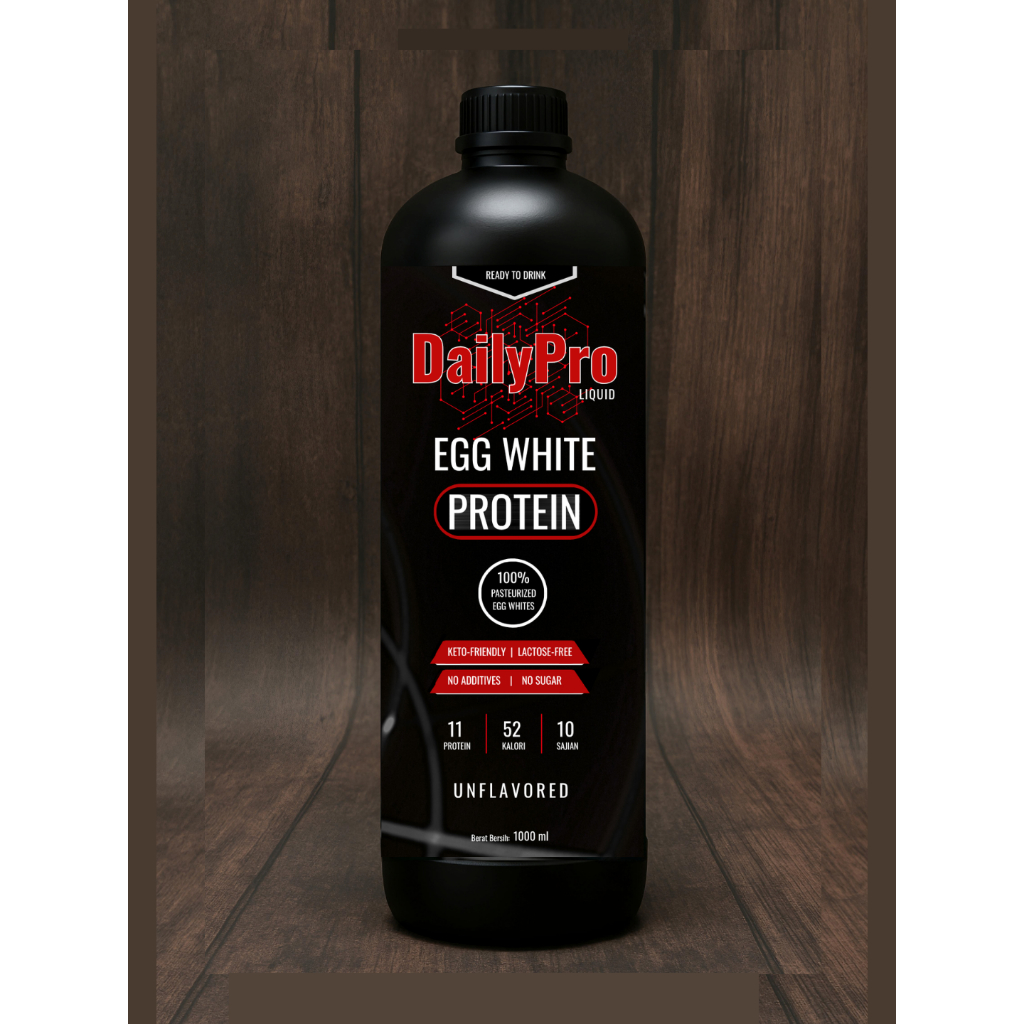 

Putih Telur Pasteurisasi 1L | DailyPro Liquid | Ready to Drink, 1000ml – NEW LAUNCH!