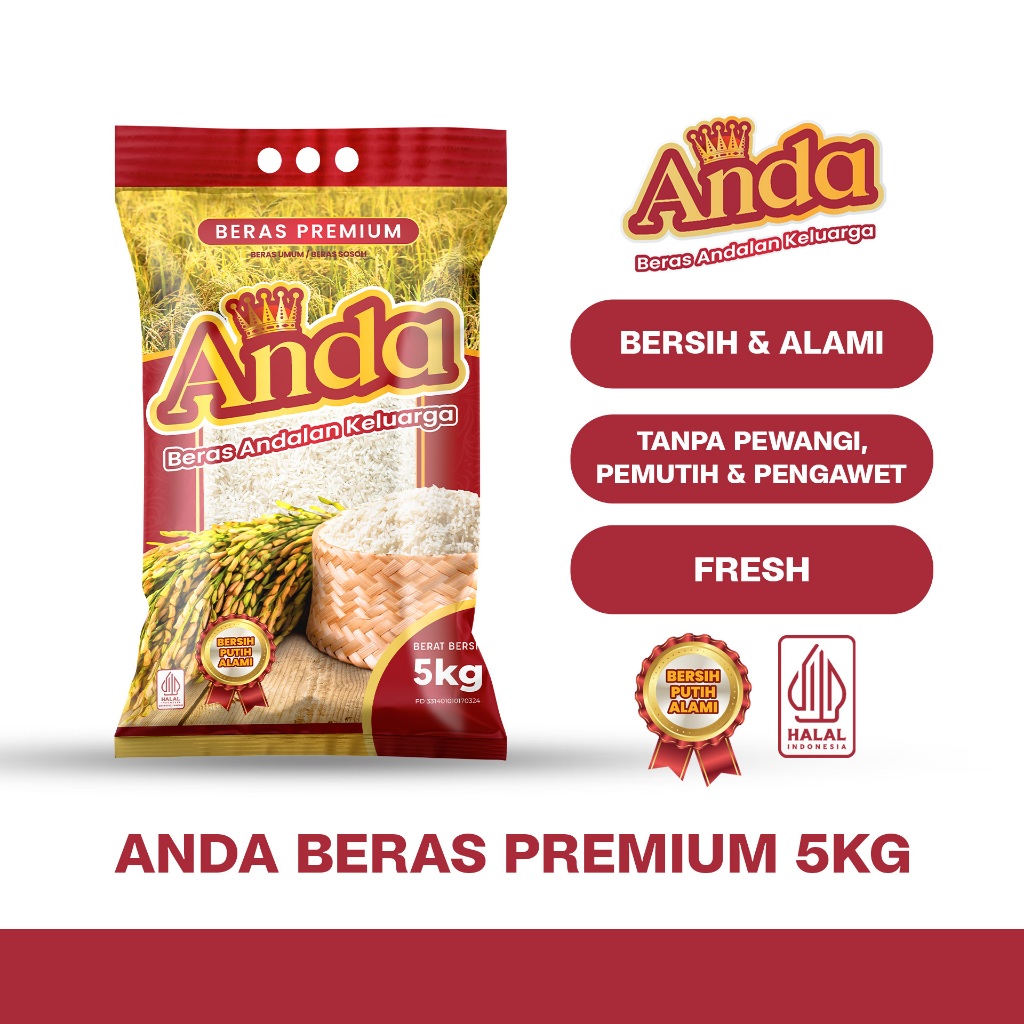 

Anda Beras Premium Paket 5 kg