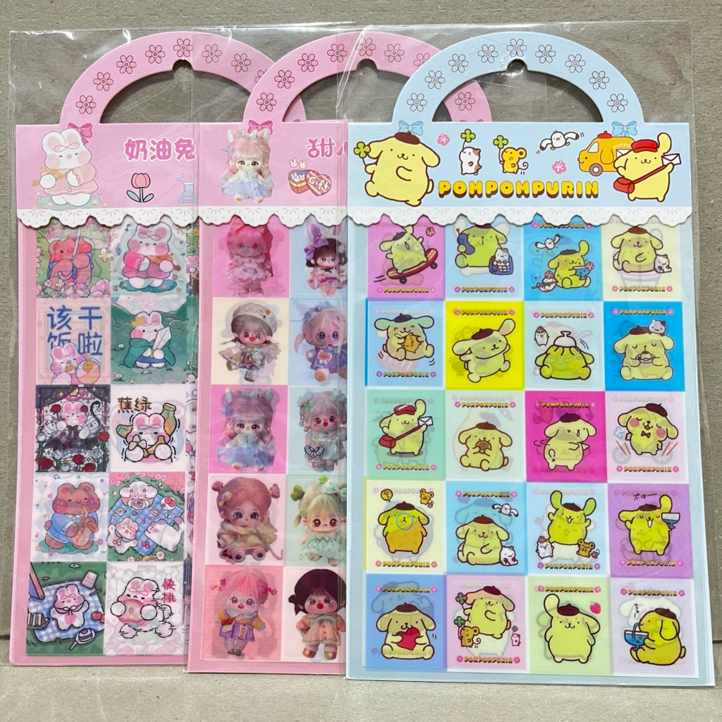 

Stiker Set 2 Lembar / Stiker Model Tas / Stiker Pompompurin