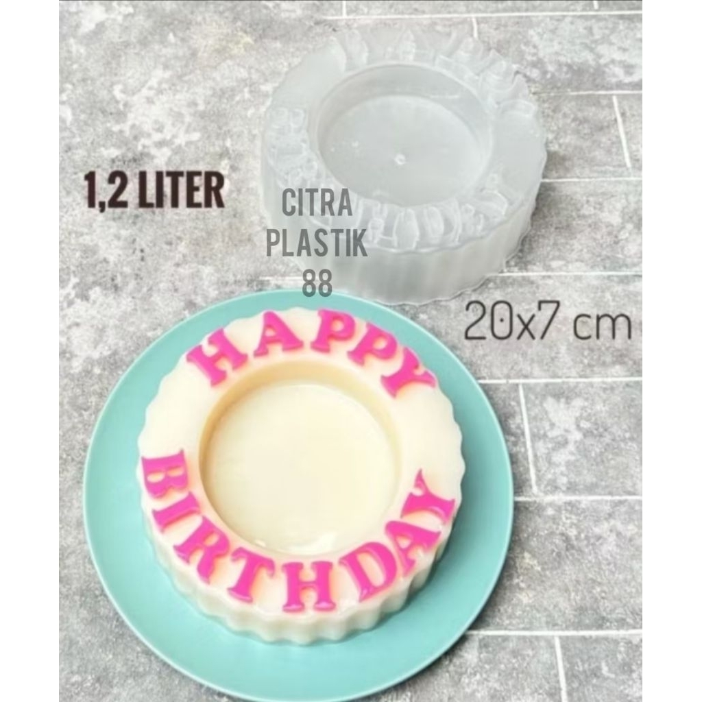 Cetakan puding Happy birthday/cetakan agar plastik/cetakan puding plastik