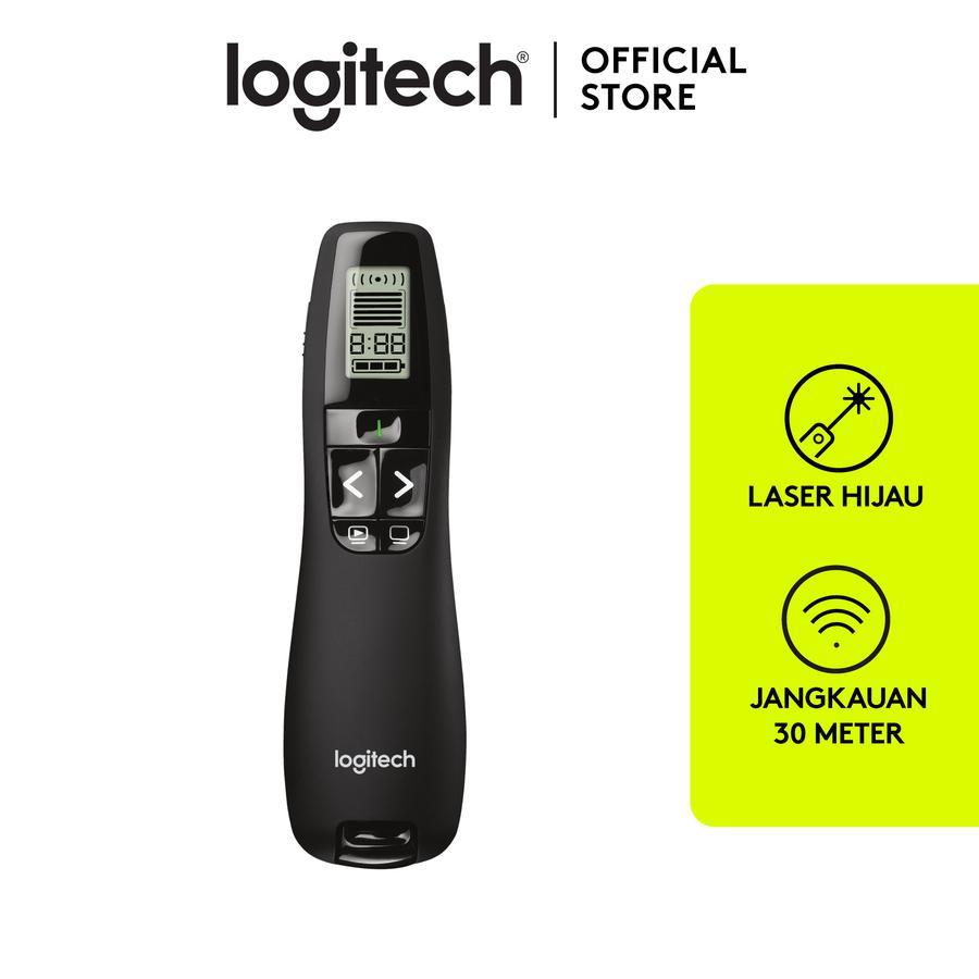 Logitech R800 Remote Pointer Presentasi Wireless Laser Hijau